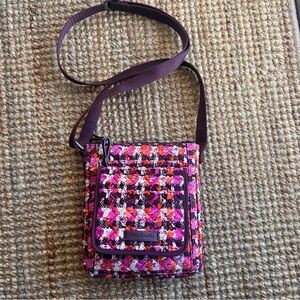 Vera Bradley Pink and Purple Hipster crossbody Bag